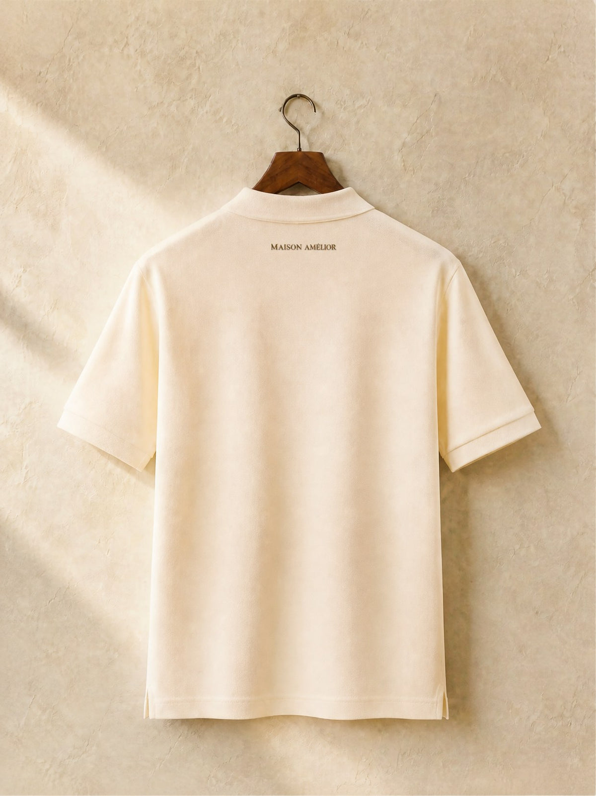 Le Polo Piqué Homme — Cream — Back