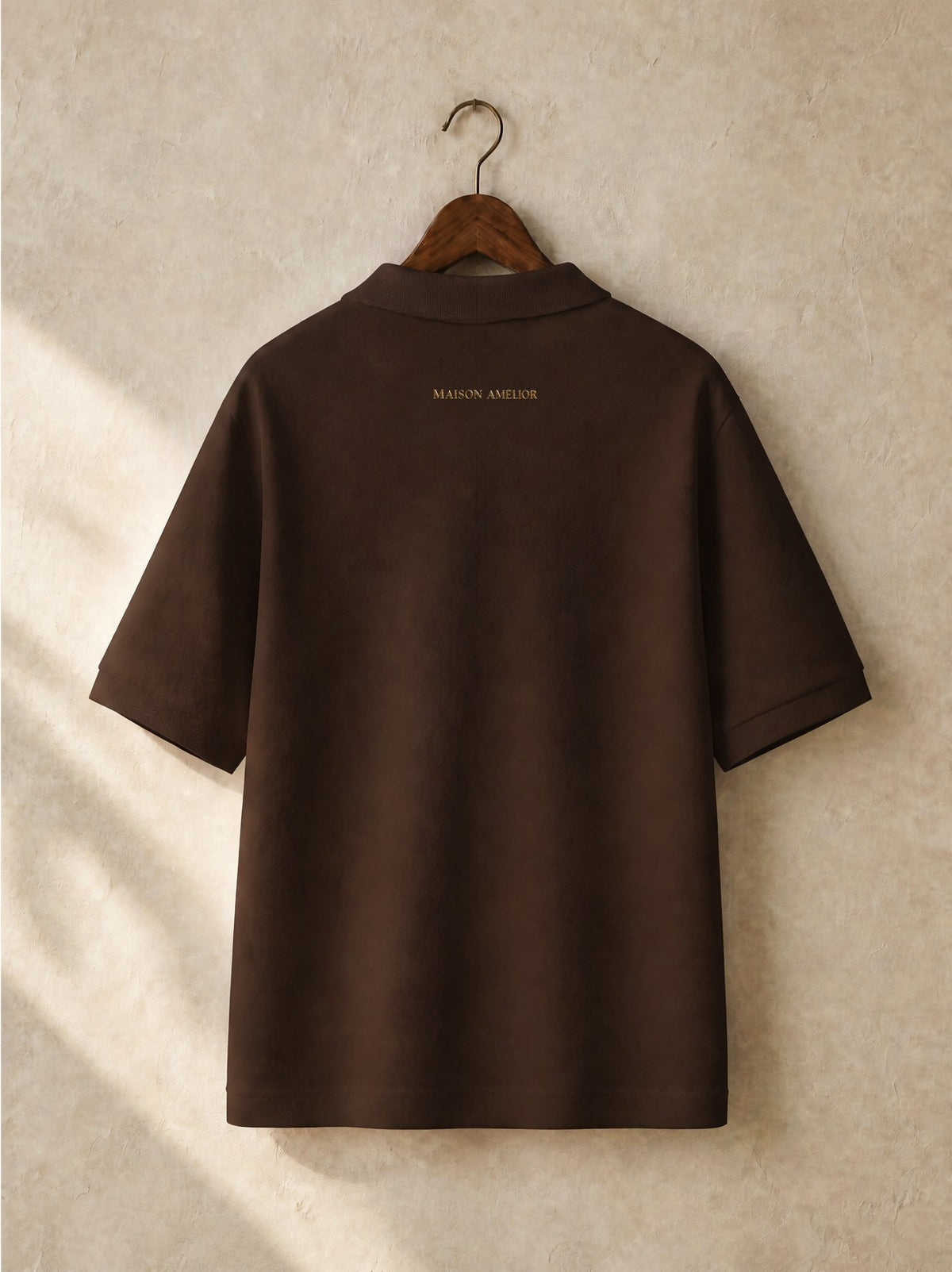 Le Polo Piqué Femme — Brown — Back