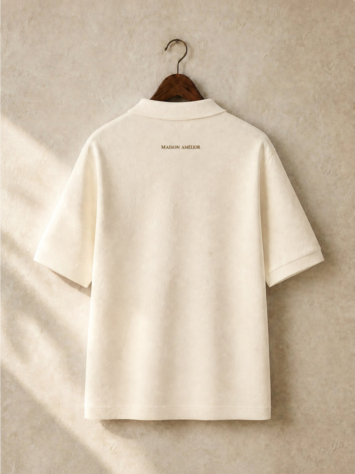 Le Polo Piqué Femme — Cream — Back