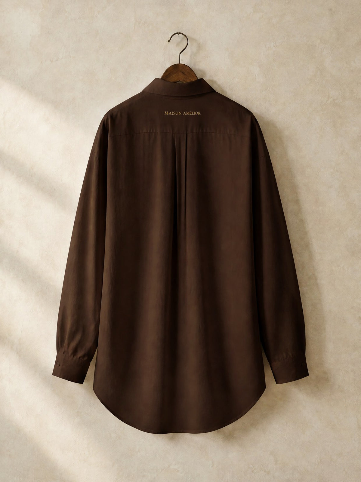 La Chemise Oversize — Brown — Back