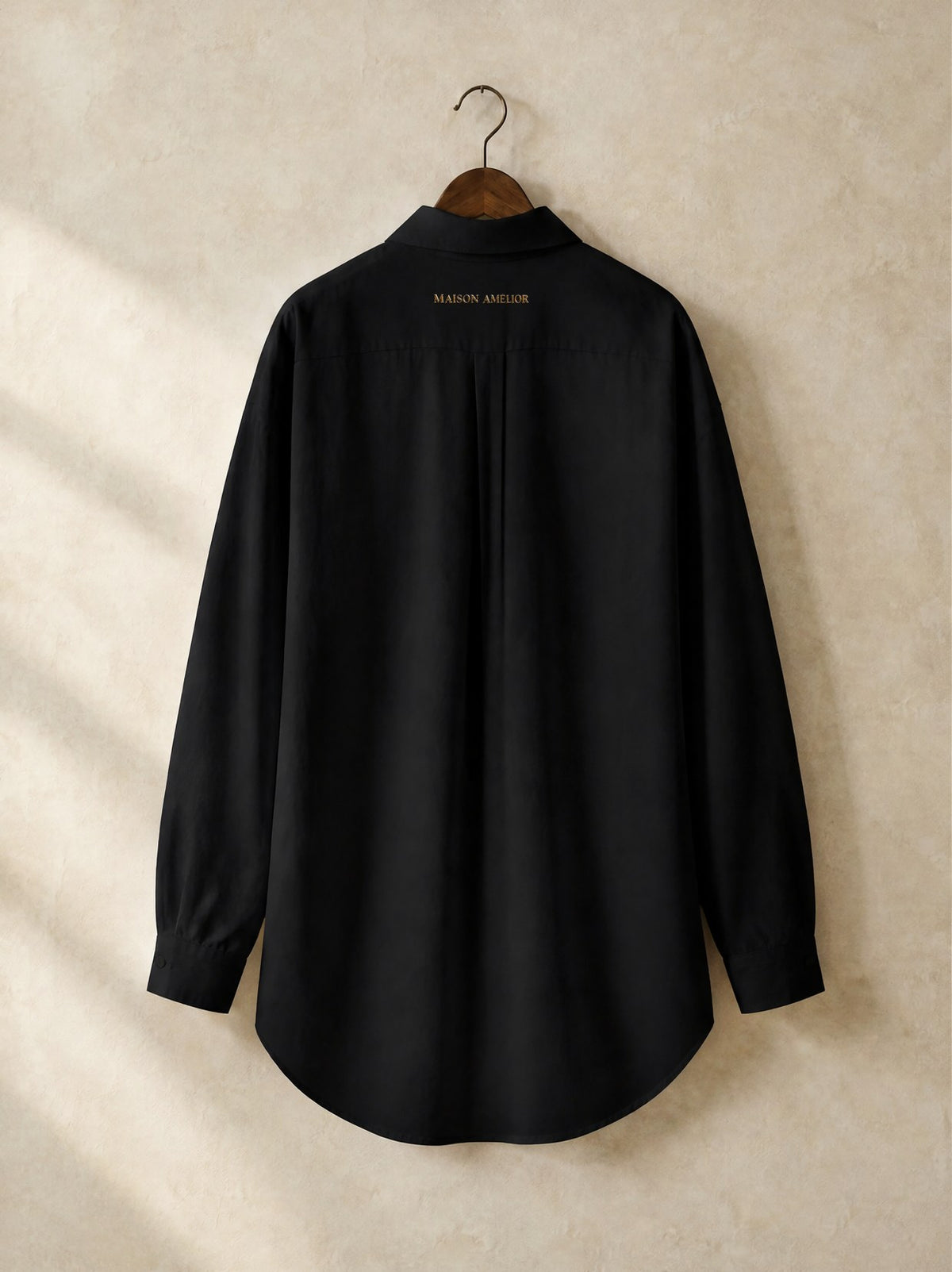 La Chemise Oversize — Black — Back