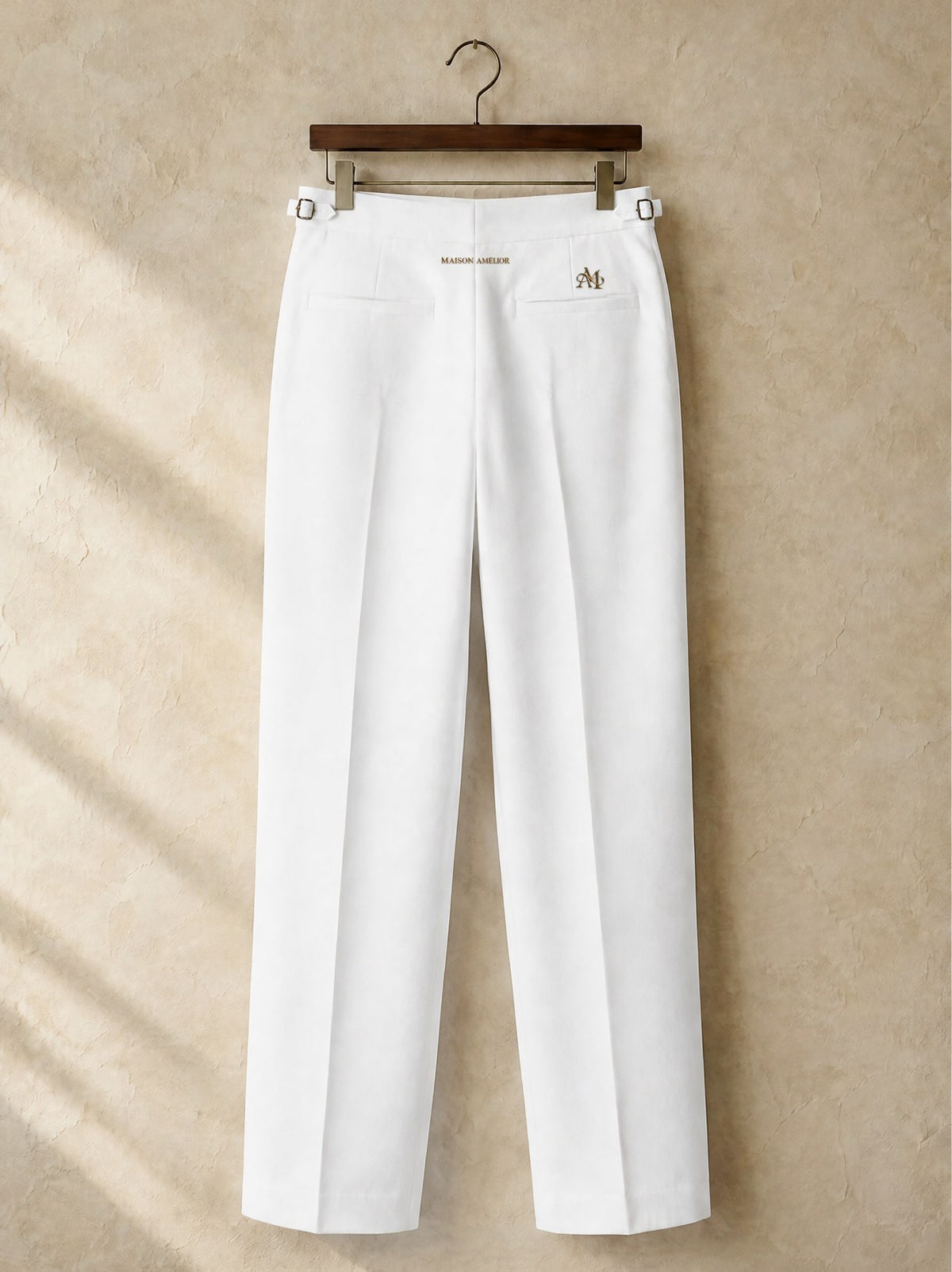 Le Pantalon à Pinces — White — Back