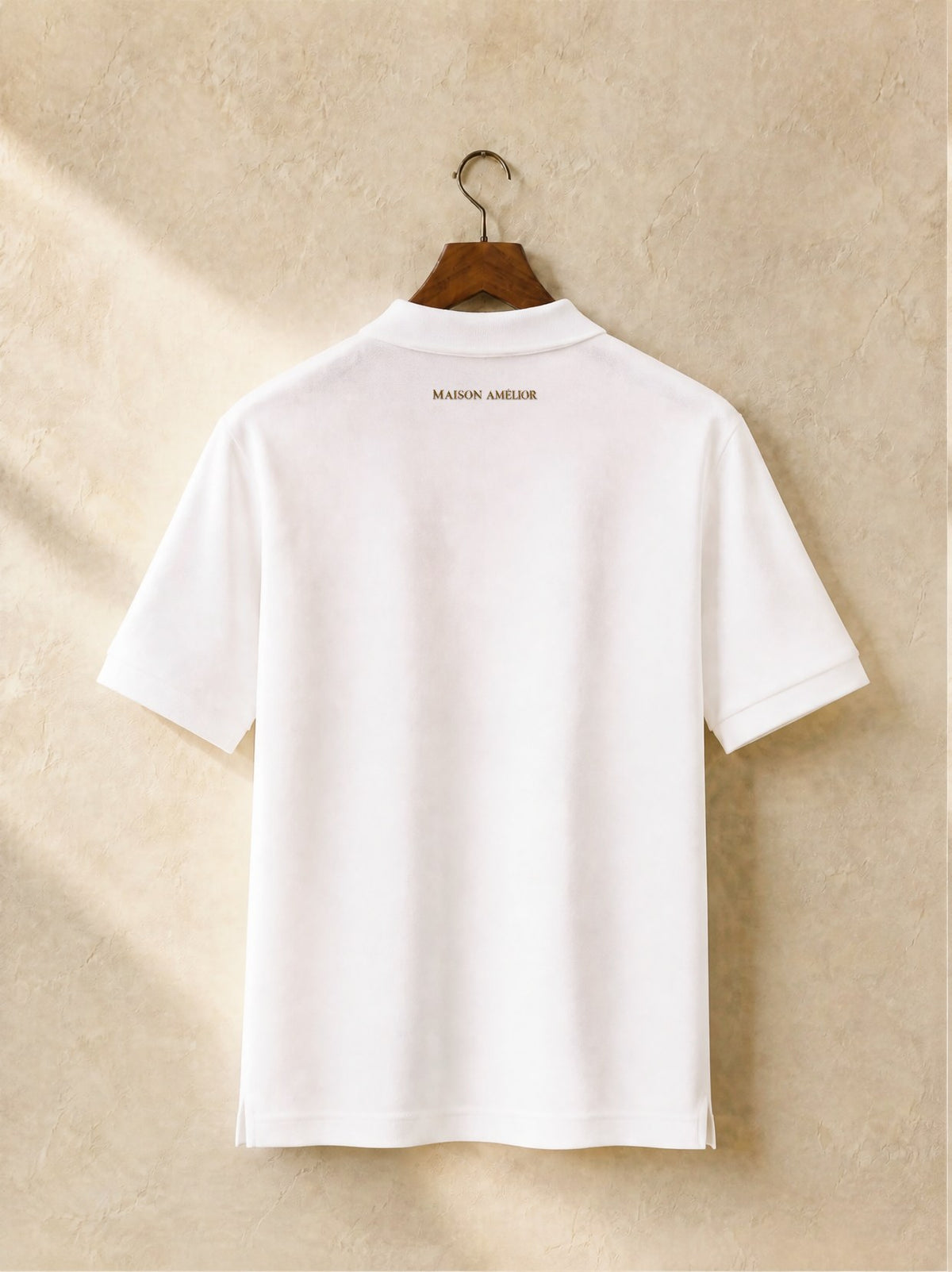 Le Polo Piqué Homme — White — Back