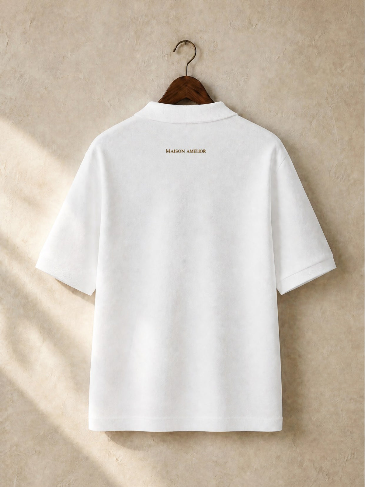 Le Polo Piqué Femme — White — Back